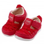 (12.5~15公分)日本IFME極簡紅色寶寶機能水涼鞋P#...